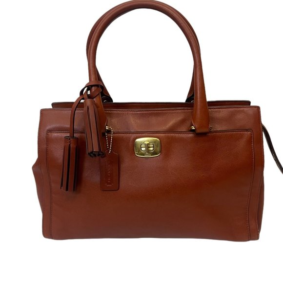 Coach Legacy Chelsea in Saddle Whiskey Leather Satchel 25359